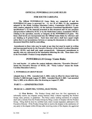 sc powerball rules.